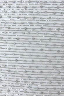 Rose Montee and Sequins Embroidered Tulle in Grey0