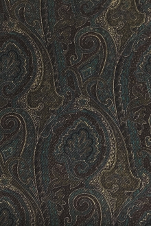 Italian Wool Twill Paisley Print0