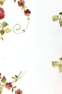 Embroidered Metallic Illusion in Silver0