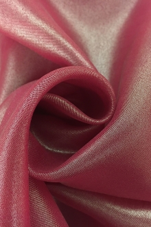 Microfiber Silver Metallic Chiffon in Fuchsia 0