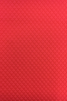 Poly Spandex Novelty Quilted Knit in Coral0