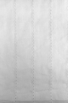 Linen Hankerchief Eyelet in White 0