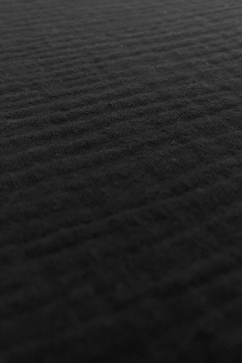 Cotton Crinkle Double Gauze in Black0