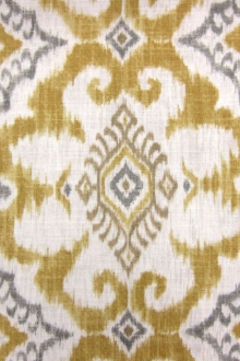 Linen Upholstery Ikat Deco Print0