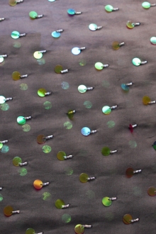 Paillettes on Silk Chiffon0