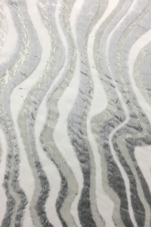 French Silk Lurex Burnout Velvet With Undulating Lines0