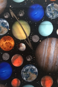 Celestial Planets Cotton Broadcloth Print0