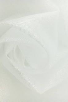 Italian Metallic Crinoline in Opalescent White0