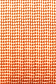 Italian Superfine Wool and Silk Houndstooth in Tangerine0