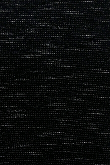 Poly Wool Blend Novelty Felted Knit in Black0