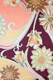 REDUCED Printed Silk Charmeuse0