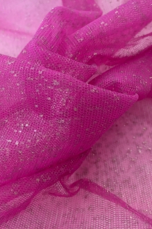 Metallic Nylon Tulle in Ciclamino and Gold0