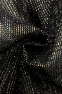 Metallic Nylon Tulle in Nero0