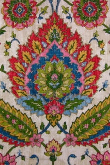 Linen Upholstery Paisley Print0