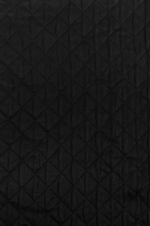 Diamond Quilted Woven Polyester in Black 0