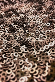 Mini Sequins on Stretch Tulle in Light Coffee0