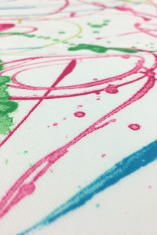 Cotton Twill With Paint Strokes Print1