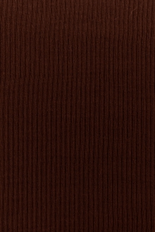 Virgin Wool Rib Knit in Burnt Umber0