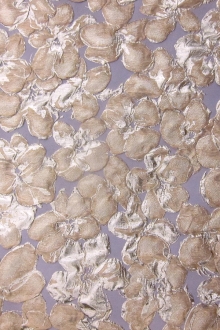 Metallic Silk Blend Cloqué0