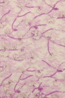 SALE PIECE Beaded and Appliquéd Chantilly Lace0