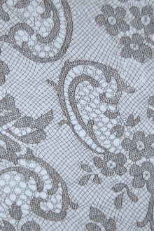 Printed Silk Chiffon with Floral Lace Patterns0