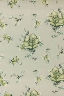 Printed Heavy Silk and Wool with Lightly Sketched Florals0