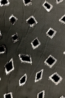 Poly and Lurex Burnout Velvet with Diamonds0