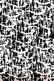 Designer Black and White Cotton Heavy Sateen Print0