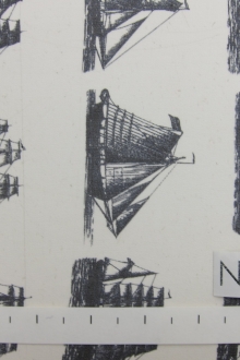 Printed Silk Chiffon (in Navy)0