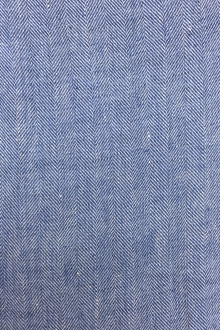 Linen Herringbone in Blue0