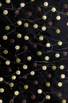 Shantung with Embroidered Polka Dots0