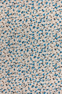 Printed Silk Satin Georgette with Irregular Dots0