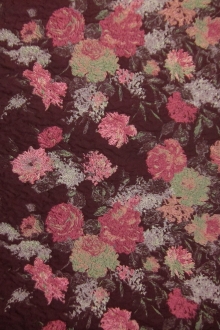 Metallic Silk Blend Organza Cloqué0