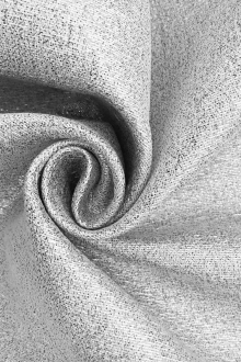 Polyester and Cotton Blend Lamé in Platinum0