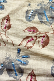 Sequined Cotton Voile0