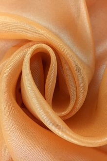 Microfiber Silver Metallic Chiffon in Apricot0