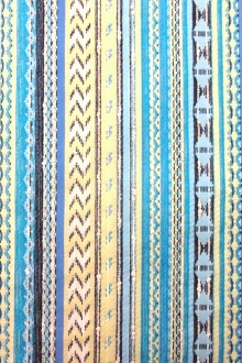 Poly Cotton Blend Ikat Brocade0