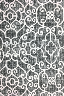 Outdoor Spun Polyester Canvas with Ornamental Print 0