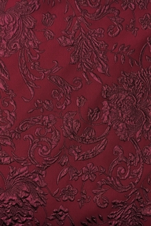 Floral and Paisley Pattern Silk Blend Metallic Cloqué Brocade0