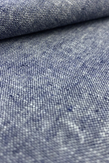 Yarn Dyed Linen Cotton Blend in Denim0