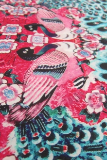 Printed Silk Charmeuse0