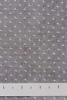 Cotton Voile Embroidery (Pink Dots)0