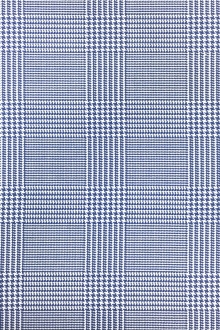 Italian Superfine Wool and Silk Glen Check in Cornflower 0