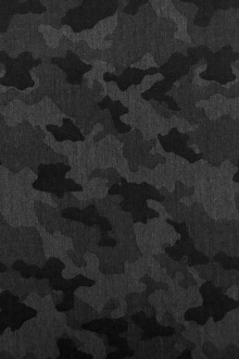 Italian Wool Camouflage Jacquard Suiting in Charcoal0