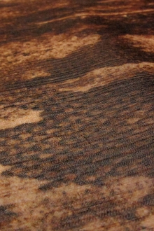 Metallic Printed Silk Chiffon0