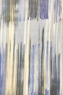 Printed Silk Organza with Abstract Stripes0