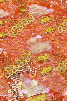 Sequins on Silk Chiffon0