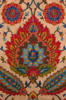 Linen Upholstery Paisley Print0