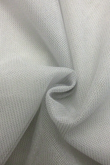 Metallic Nylon Tulle in Argento Bianco0