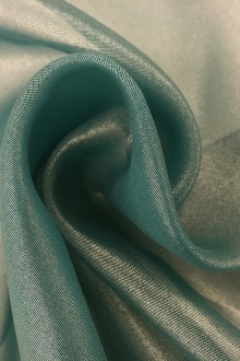 Microfiber Silver Metallic Chiffon in Teal0